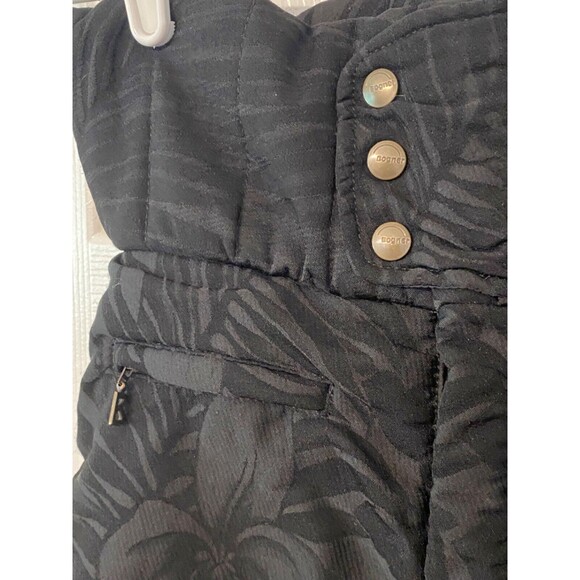 Vtg BOGNER Ski Pants Women's 6 Stirrup High Rise Snowboard Winter Black Floral - Picture 3 of 13
